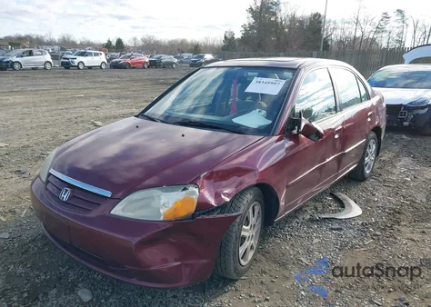 2003 Honda Civic Ex from USA, damaged, VIN 2HGES26763H601897